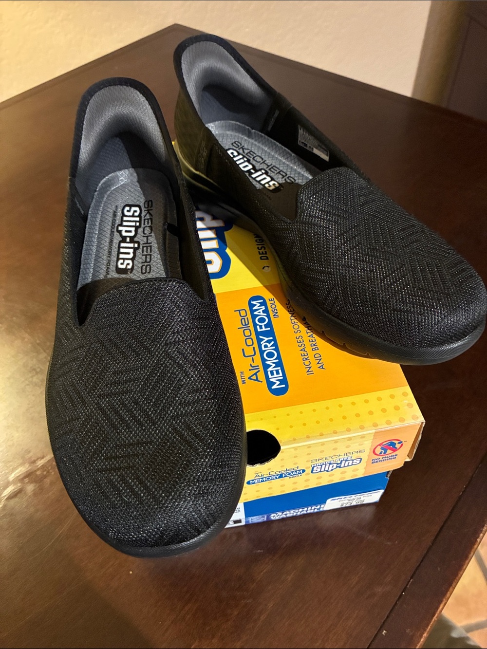 Skechers Slip-Ins Women's Black Slip-On Loafers